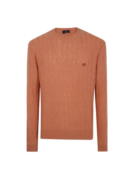 Sweter Etro z kaszmiru pomarańczowy