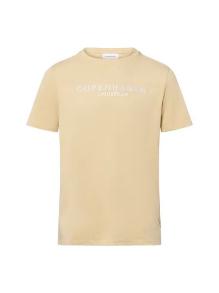 Lindbergh T-shirt Mężczyźni jednolity S beżowy