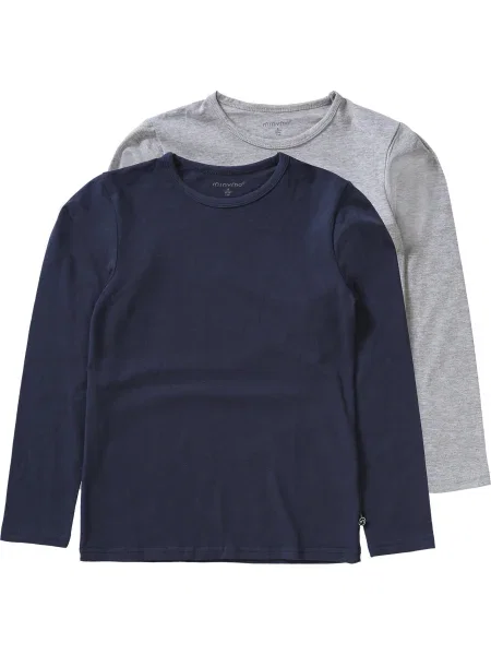 MINYMO Tricou bleumarin / amestecat gri
