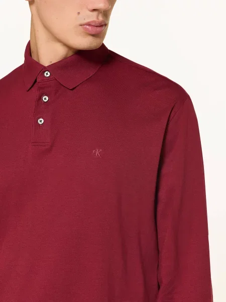 Calvin Klein Koszulka Polo Z Dżerseju rot bordowa