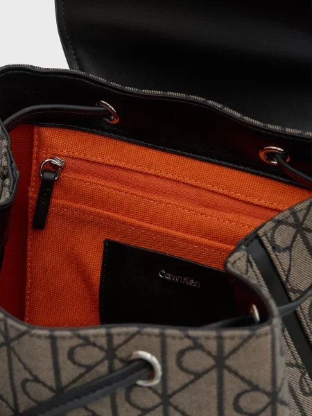 Жакардовий рюкзак Calvin Klein з принтом сірий