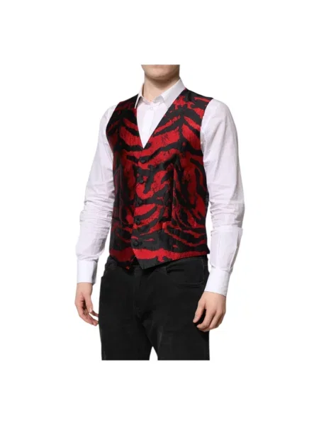 Kamizelka garniturowa Dolce And Gabbana biznesowa czarna