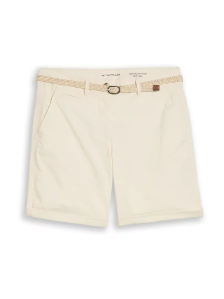 TOM TAILOR Pantaloni eleganți murdar alb