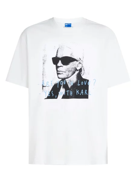 Τζιν πουκάμισο Karl Lagerfeld Jeans λευκό