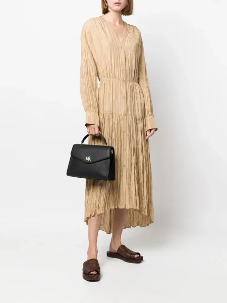 Satchel τσάντα Lauren Ralph Lauren μαύρο
