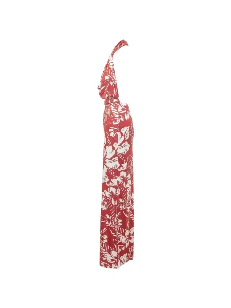Maxi rochie maxi Dsquared2 cu model floral de costum roșu