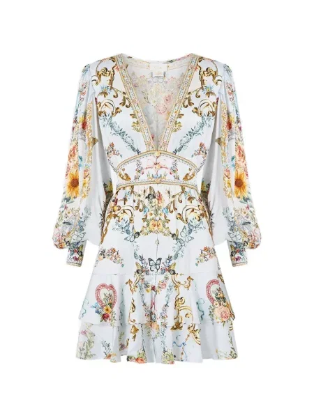 Rochie maxi Camilla lungă de costum mini albastru