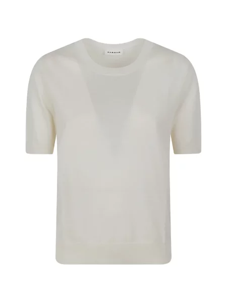 Scurt tricou P.a.r.o.s.h. tricotate alb