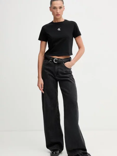 Calvin Klein Jeans basic Tričko s černé
