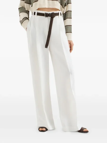 Pantaloni Brunello Cucinelli de in alb