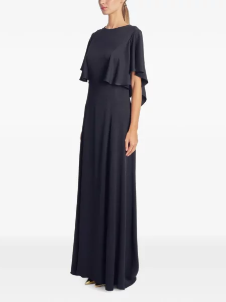 Rochie maxi Irina Schrotter cu volane negru