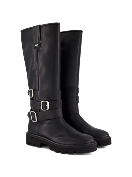 Botine Nubikk cu cataramă cu bretele negru