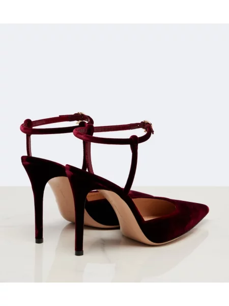 Pantofi cu toc Gianvito Rossi de catifea