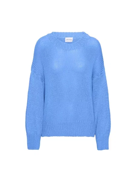Sweter Americandreams z okrągłym dekoltem niebieski