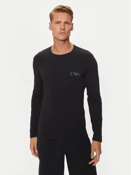 Majica z dolgimi rokavi Emporio Armani Underwear črna