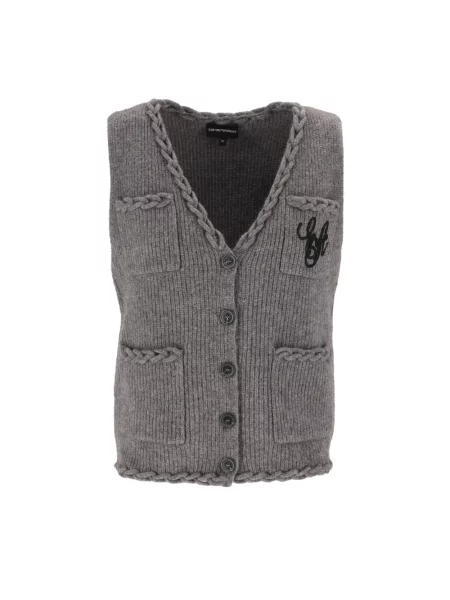 Sweter Emporio Armani szary
