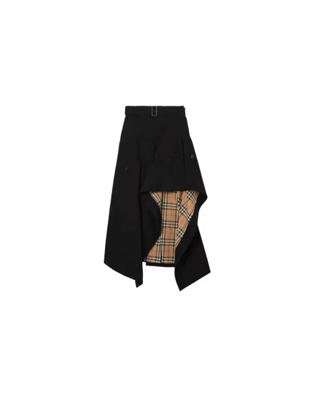 Fustă Burberry asimetrică negru