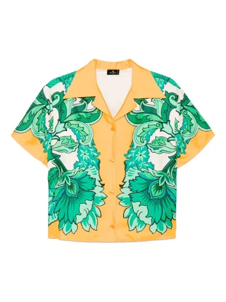 Cămașă Etro cu model paisley portocaliu