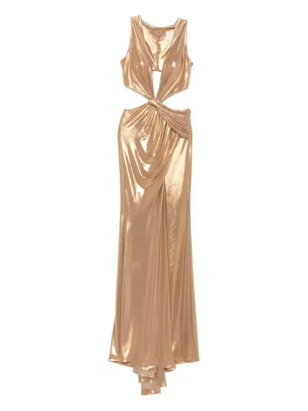 Rochie maxi Cristallini de costum auriu