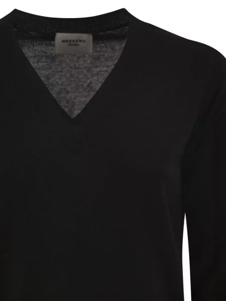 Pulover Weekend Max Mara cu decolteu în V negru