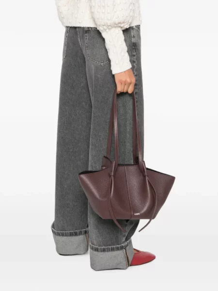 Geantă shopper Yuzefi din piele maro