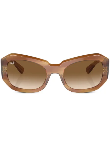 Ochelari de soare Ray-ban cu imprimeu geometric maro