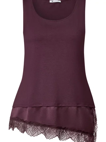 STREET ONE Top burgundy roșu