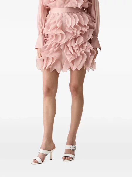 Fusta mini Karl Lagerfeld cu broderie roz