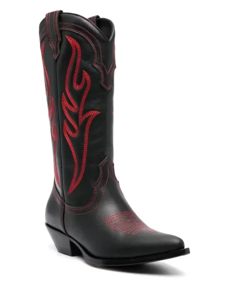 Iš natūralios odos kaubojus auliniai batai Sonora juoda