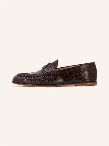 Stuart Weitzman Penny Loafers Spencer braun brązowe