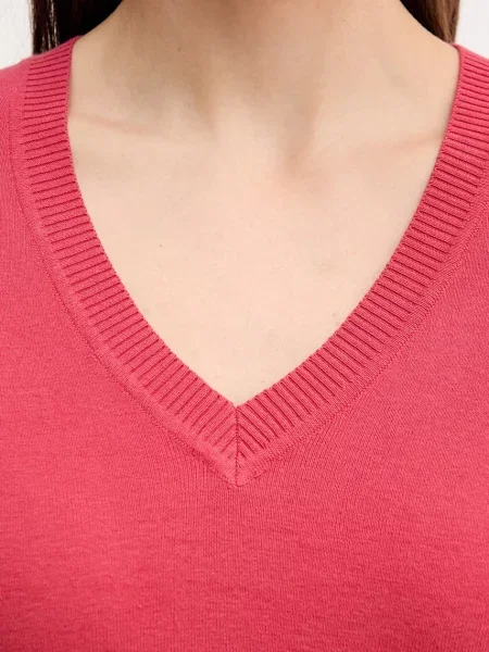 United Colors of Benetton пуловер дамски от червено