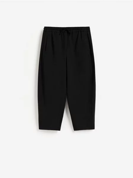 Reserved Pantaloni barrel leg negru