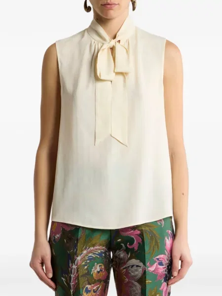 Top Etro de mătase cu model paisley