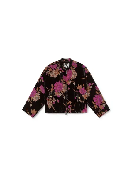 Lola Casademunt Přechodná bunda béžová / fialová / ostružinová černá