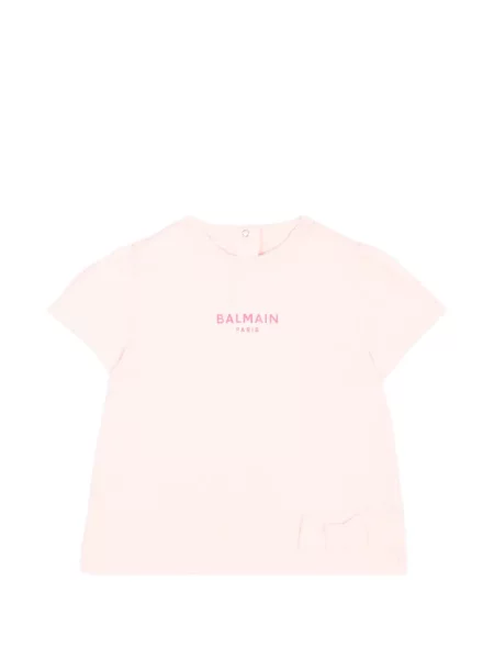 Koszulka dziecięca Balmain różowa