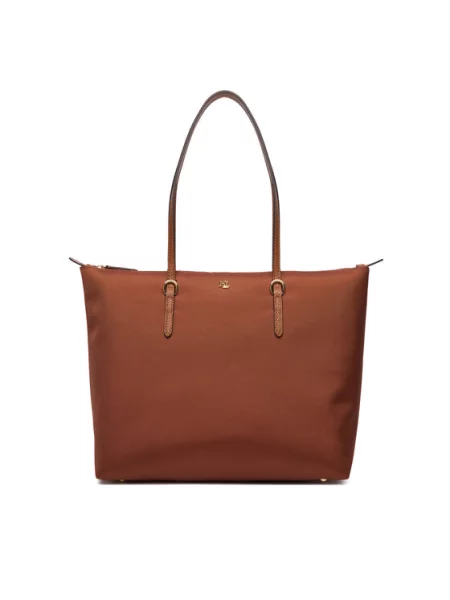 Lauren Ralph Lauren Nakupovalna torba KEATON konjak rjava