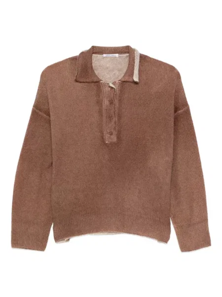 Kołnierzykowy bluzka Lebor Gabala brązowa