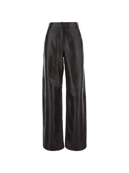 Pantaloni Federica Tosi din piele maro