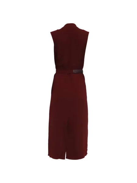 Cu centură rochie Victoria Beckham fără mâneci roșu