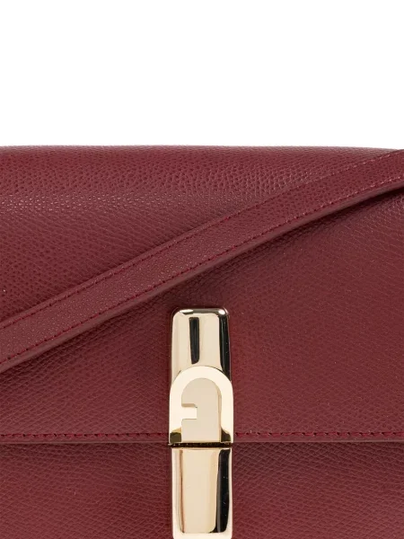 Geanta de piele Furla din piele roșu