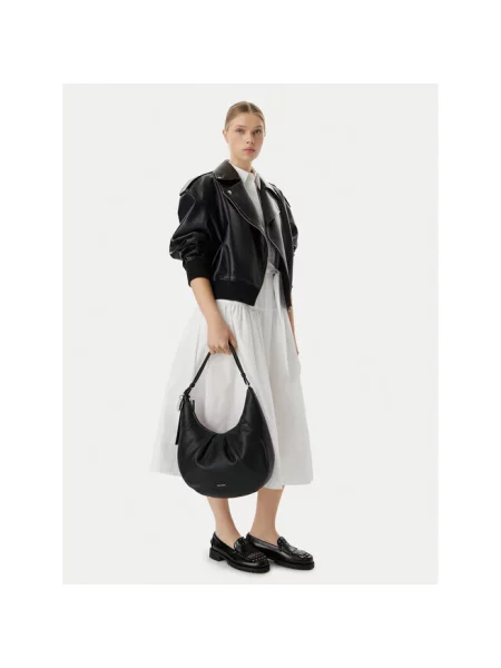 Calvin Klein torebka hobo z imitacji skóry czarna