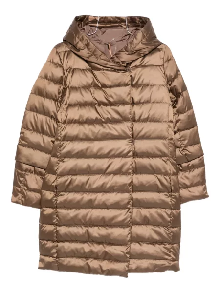 Palton Max Mara cu glugă maro