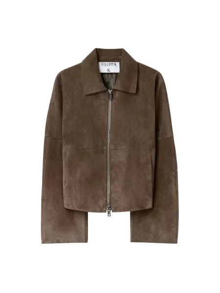 Kurtka skórzana Filippa K brązowa