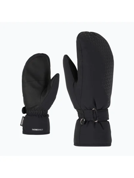 Női sí kesztyű ZIENER Kisar Aquashield kesztyű fekete. Méret: 8 fekete