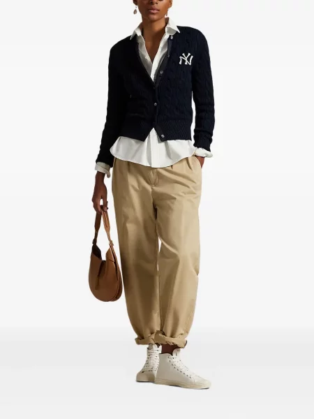 Lininis dryžuotas marškinėliai Polo Ralph Lauren pakopinis balta