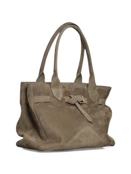 Geantă shopper Ballantyne din piele cu cataramă verde