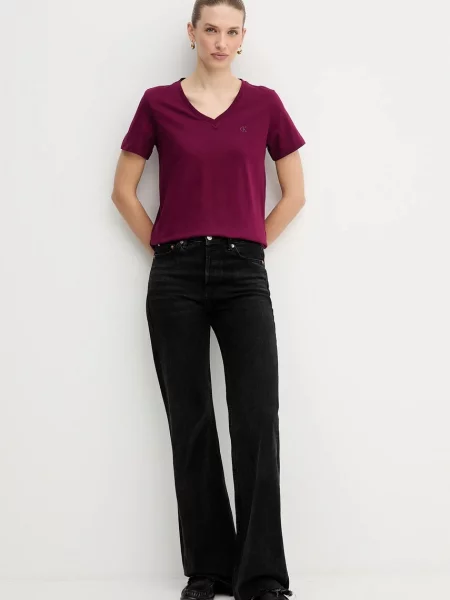 Calvin Klein Jeans kratka majica vijolična