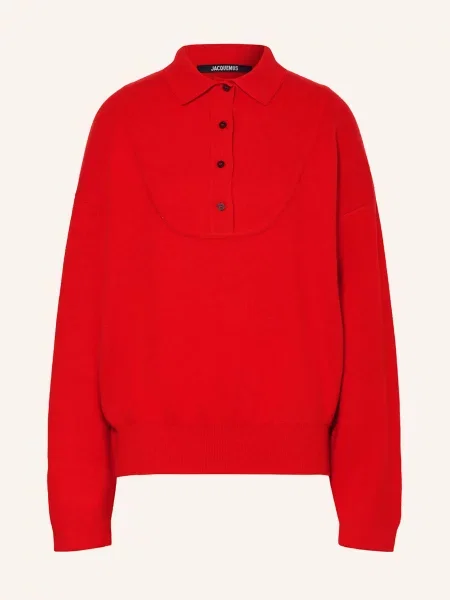 Jacquemus Sweter La Maille Vareuse Pallone rot czerwony
