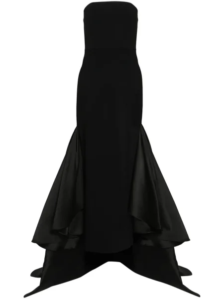 Rochie maxi Solace London din crep negru