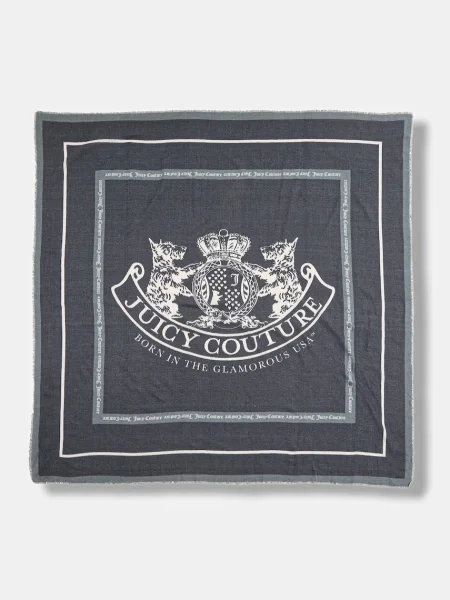 Тънък шал Juicy Couture Pashmina с десен черно